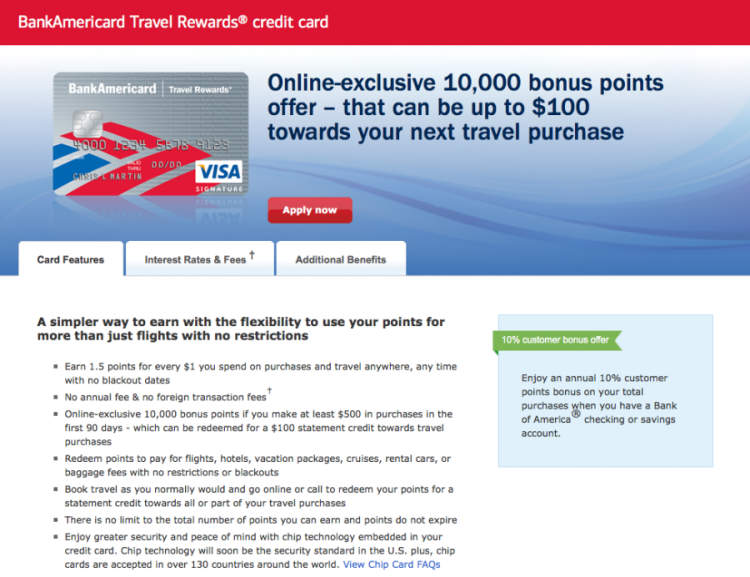 Experience the Benefits of a Bank of America Travel Rewards Card Bonus