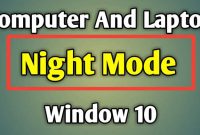 How to enable Night Light mode on a laptop