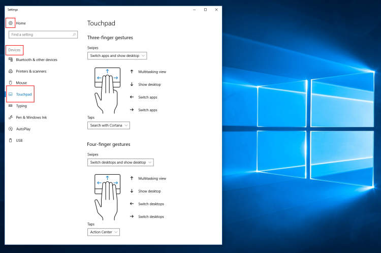 How to use laptop touchpad shortcuts