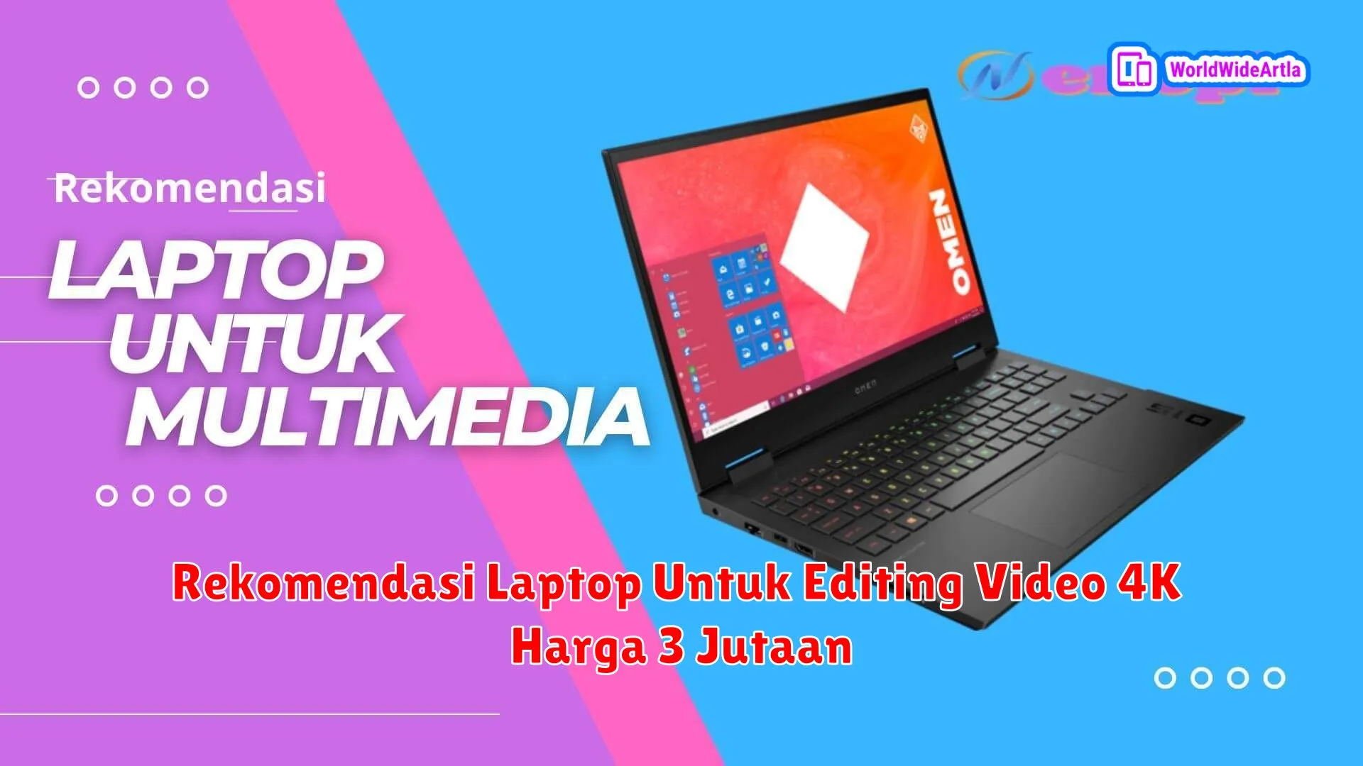 Rekomendasi Laptop Untuk Editing Video 4K Harga 3 Jutaan