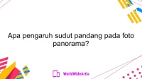 Apa pengaruh sudut pandang pada foto panorama?