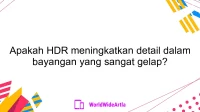 Apakah HDR meningkatkan detail dalam bayangan yang sangat gelap?