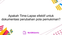 Apakah Time-Lapse efektif untuk dokumentasi perubahan pola pemukiman?