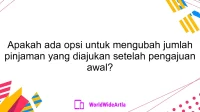 Apakah ada opsi untuk mengubah jumlah pinjaman yang diajukan setelah pengajuan awal?