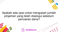 Apakah ada opsi untuk mengubah jumlah pinjaman yang telah disetujui sebelum pencairan dana?