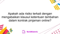 Apakah ada risiko terkait dengan mengabaikan klausul ketentuan tambahan dalam kontrak pinjaman online?