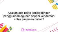 Apakah ada risiko terkait dengan penggunaan agunan seperti kendaraan untuk pinjaman online?