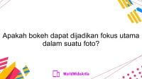 Apakah bokeh dapat dijadikan fokus utama dalam suatu foto?