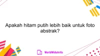 Apakah hitam putih lebih baik untuk foto abstrak?