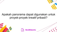 Apakah panorama dapat digunakan untuk proyek-proyek kreatif pribadi?