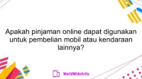 Apakah pinjaman online dapat digunakan untuk pembelian mobil atau kendaraan lainnya?