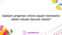 Apakah pinjaman online dapat membantu dalam situasi darurat medis?