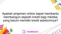 Apakah pinjaman online dapat membantu membangun sejarah kredit bagi mereka yang belum memiliki kredit sebelumnya?