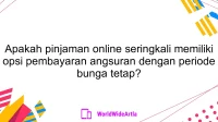 Apakah pinjaman online seringkali memiliki opsi pembayaran angsuran dengan periode bunga tetap?