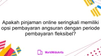 Apakah pinjaman online seringkali memiliki opsi pembayaran angsuran dengan periode pembayaran fleksibel?