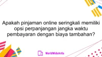 Apakah pinjaman online seringkali memiliki opsi perpanjangan jangka waktu pembayaran dengan biaya tambahan?