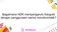 Bagaimana HDR mempengaruhi fotografi dengan penggunaan warna monokromatik?