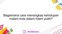 Bagaimana cara menangkap kehidupan malam kota dalam hitam putih?