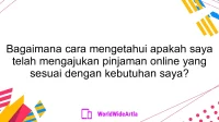 Bagaimana cara mengetahui apakah saya telah mengajukan pinjaman online yang sesuai dengan kebutuhan saya?