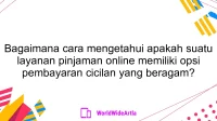 Bagaimana cara mengetahui apakah suatu layanan pinjaman online memiliki opsi pembayaran cicilan yang beragam?