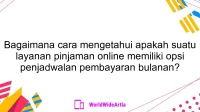 Bagaimana cara mengetahui apakah suatu layanan pinjaman online memiliki opsi penjadwalan pembayaran bulanan?