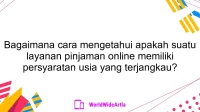 Bagaimana cara mengetahui apakah suatu layanan pinjaman online memiliki persyaratan usia yang terjangkau?