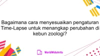 Bagaimana cara menyesuaikan pengaturan Time-Lapse untuk menangkap perubahan di kebun zoologi?