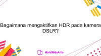 Bagaimana mengaktifkan HDR pada kamera DSLR?